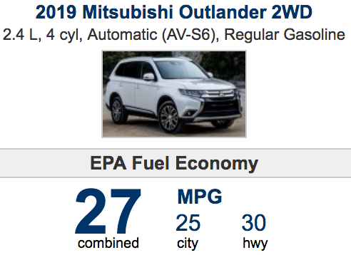 2019 MITSUBISHI OUTLANDER